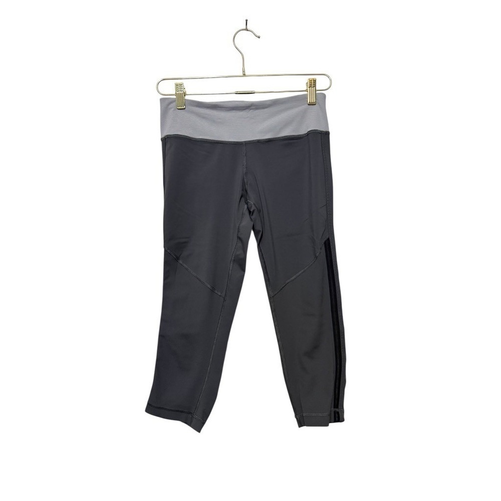 Lululemon Race With Grace Gray Waist Crop Running Leggings Women 6